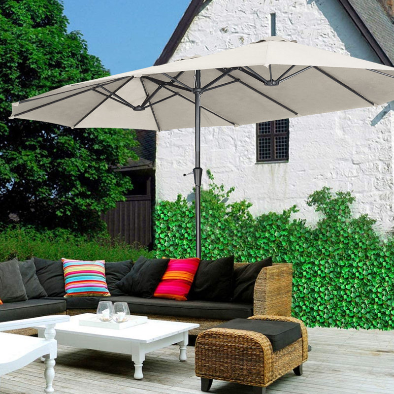 Parasol de marché 15 pi Cahir, Blanc