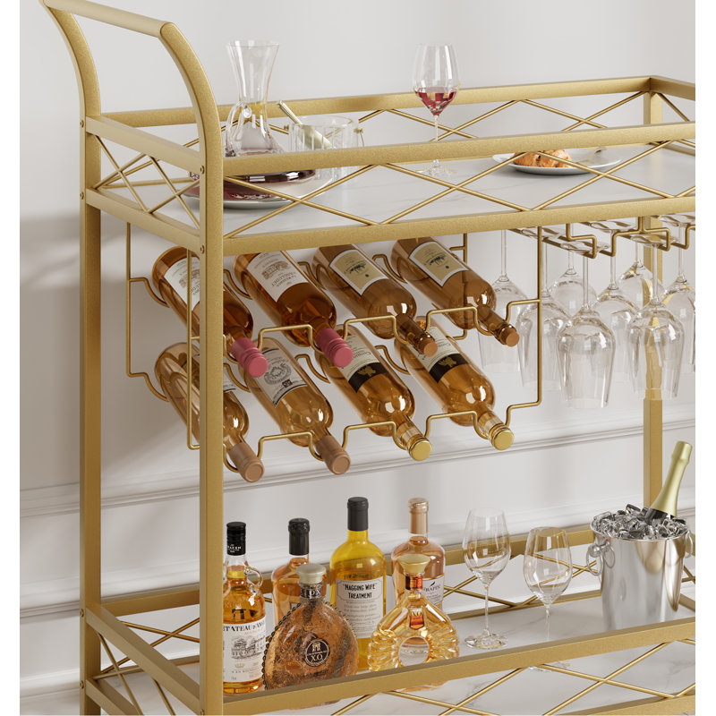 Aareon Metal Bar Cart