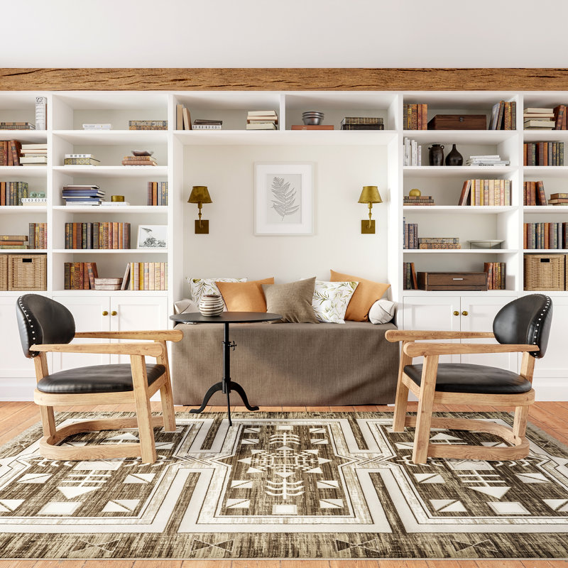 Agave 8' x 10' Red Geometric Synthetic Area Rug