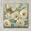 «Butterfly & Hollyhocks II» par Tim O'Toole, art mural en verre acrylique-1369865635