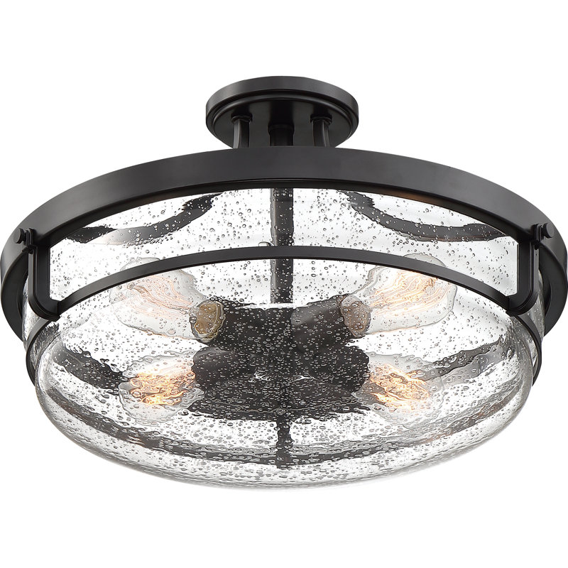 Glass Semi Flush Mount