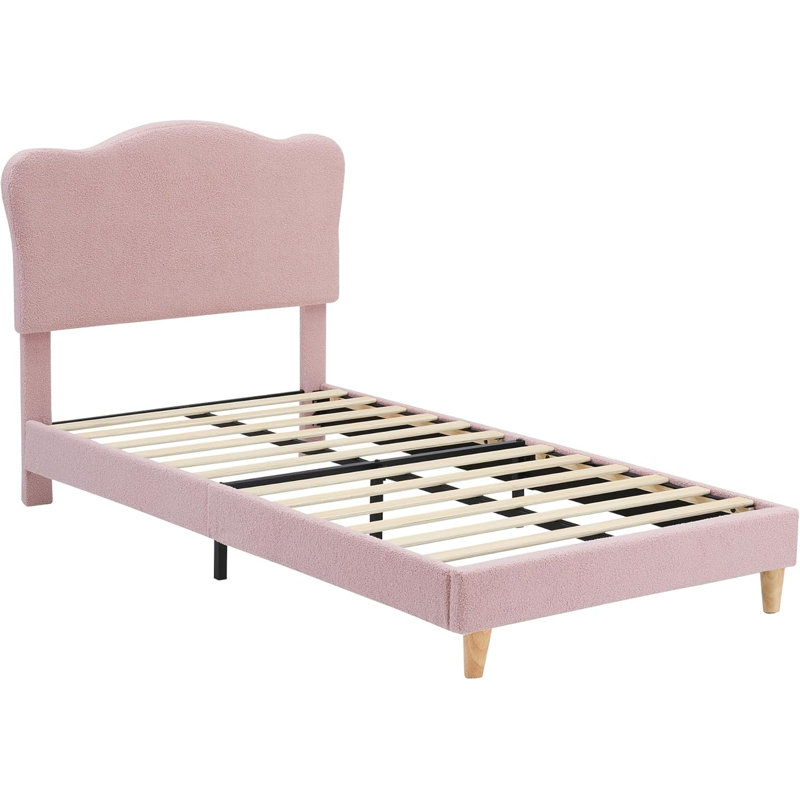 Structure de lit simple pour enfant, Rose