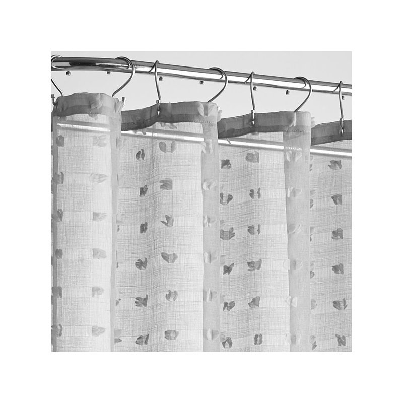 Gavril Polka Dots Shower Curtain, Gray