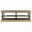 Table basse 55,1 po en bois avec 2 tablettes de rangement ouvertes - fini brun
