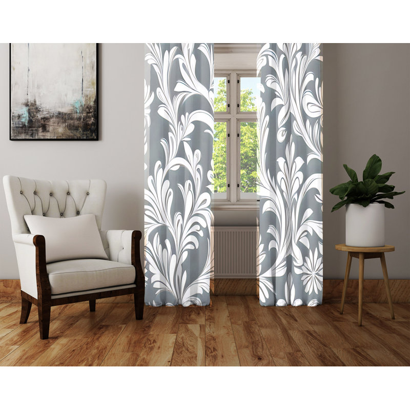 Bethlyn Semi Sheer Curtain Pair, 40" W x 52" L