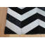 Area Cowhide Chevron Area Rug in Black/Cream-1582748718