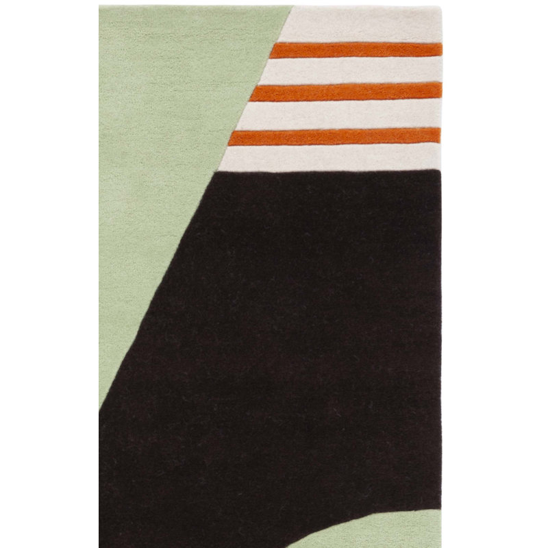 Tapis Kazu Road863 - vert / brun, Rectangle 3 pi x 5 pi