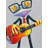 Funny Frog Playing Guitar Print On Canvas