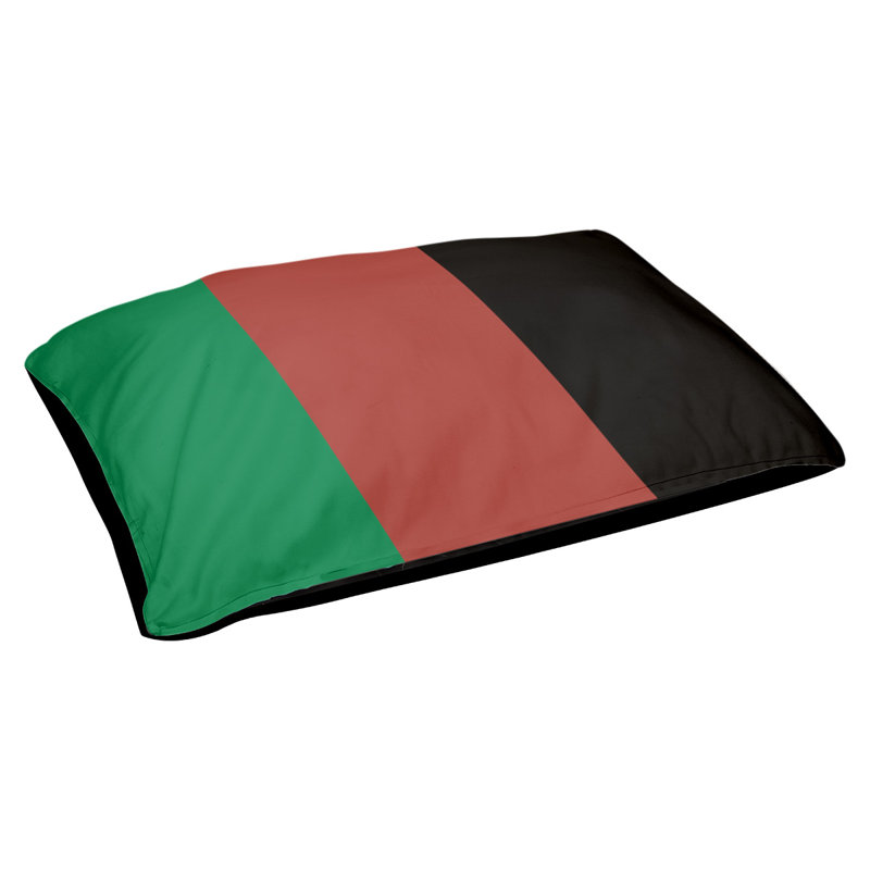 Coussin rectangulaire designer New York Bronx, Grand (L 40 po x l 50 po), Vert / or / noir
