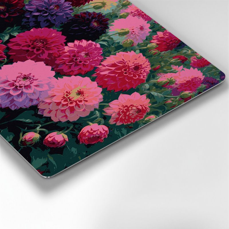 Art mural en métal Botanical Dahlias, H 8 po x l 10 po