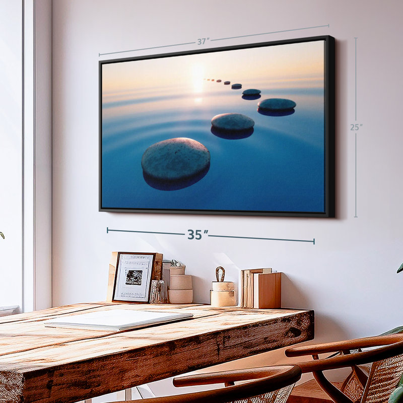Impression sur toile Zen Stone Steps, H 25 po x l 37 po