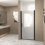 Porte de douche pivotante avec cadre en aluminium-123272724
