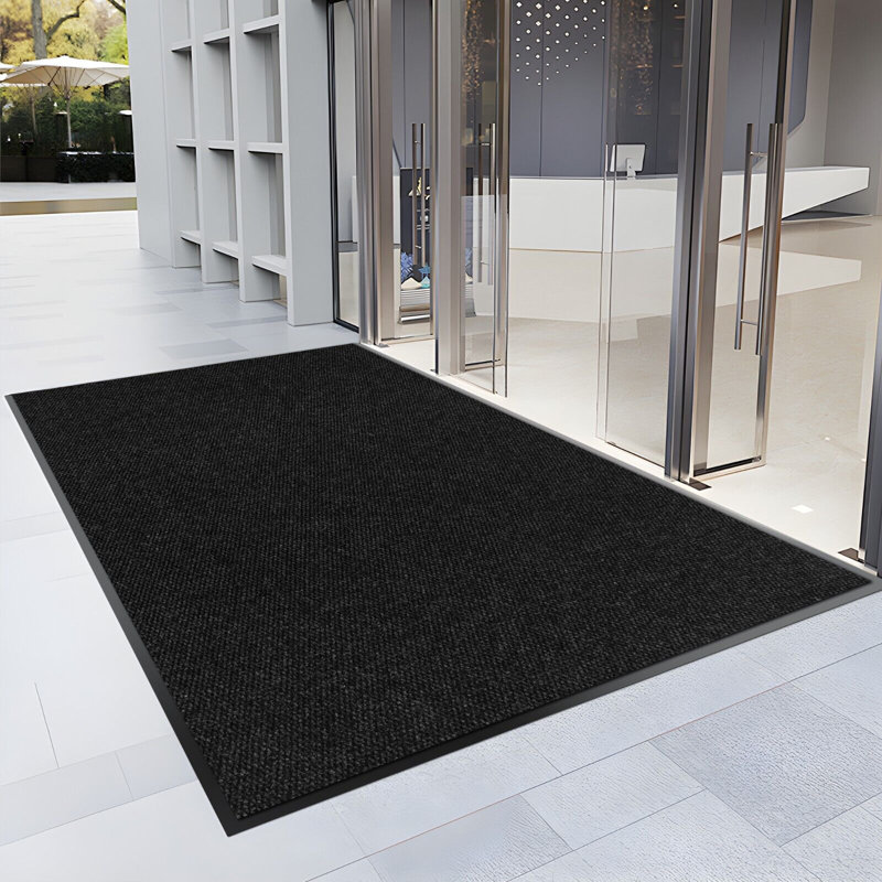 Tapis d'entrée noir pour l'extérieur, L 48 po x L 720 po