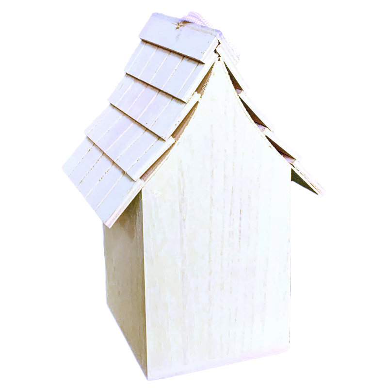Maison d'oiseaux 9 po blanc mat, Blanc