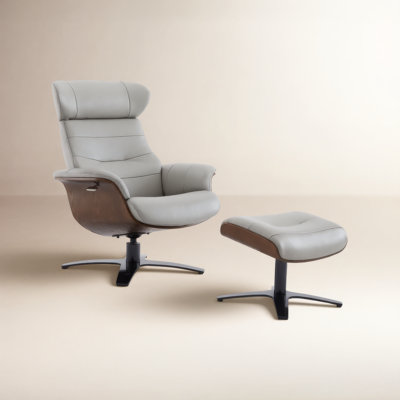 Dillon Genuine Leather Swivel Recliner