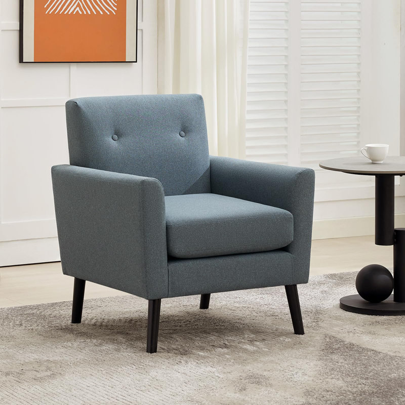 Upholstered Accent Chair, 85 cm H x 70 cm W x 73 cm D, Blue