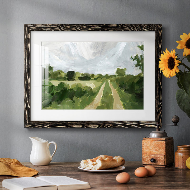 " Meadow Trail II " Print, Black, 18" H x 26" W x 1.5" D