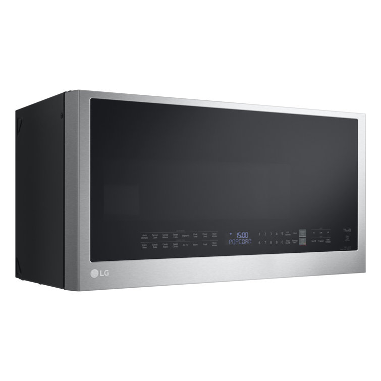 LG Smart 1.7 cu. ft. Over the Range Convection Microwave Oven with Air Fry in PrintProof Stainless Steel