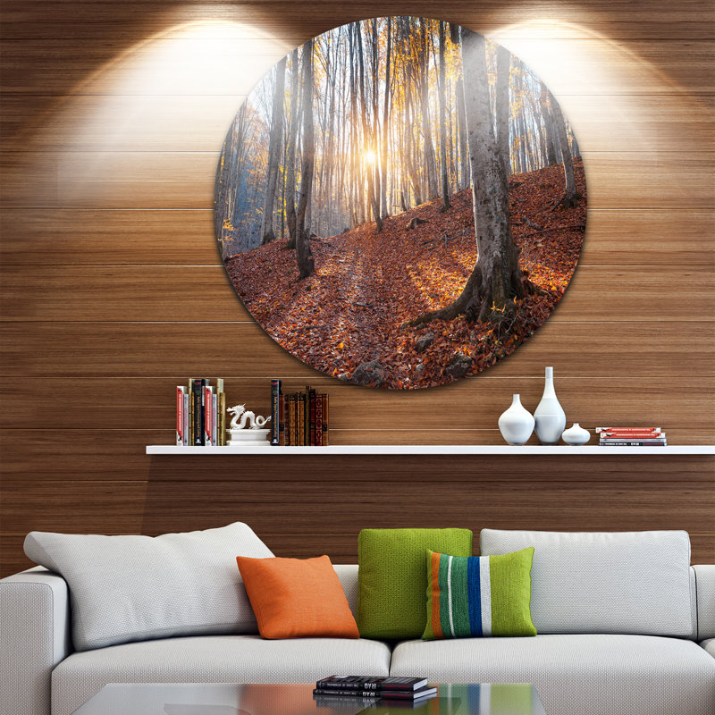 «Crimean Mountains Autumn Trees», reproduction de photo sur métal, H 38 po x l 38 po x P 1 po