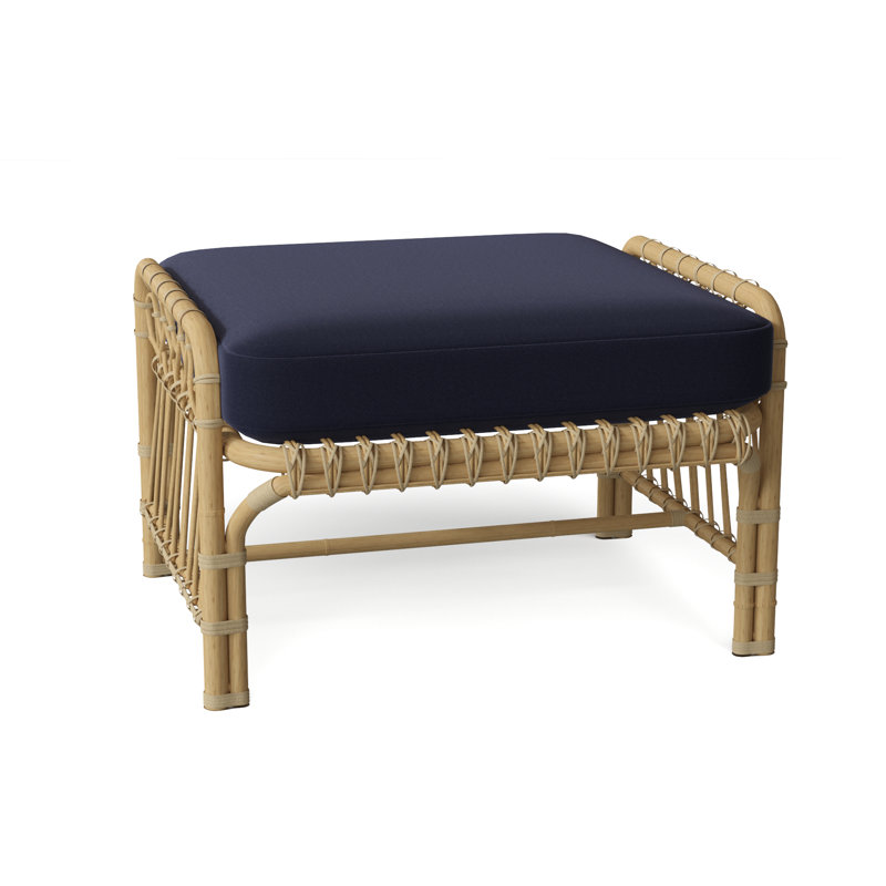 Savannah Outdoor Ottoman, Canvas Navy Sunbrella® Canvas