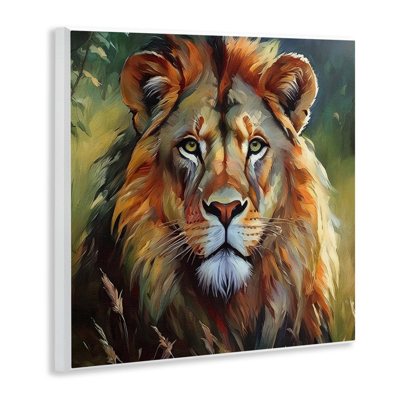 «Stupell Industries Painterly Lion», art mural sur bois par Noah Bay