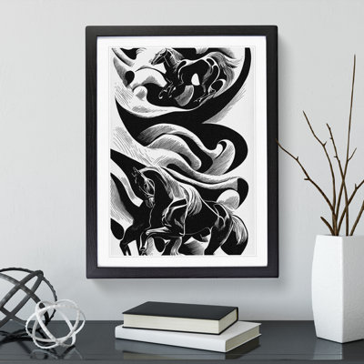 Monochrome Horse No.2 - Framed Print