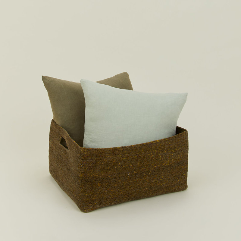 Essential Laundry Basket with Handles, Olive