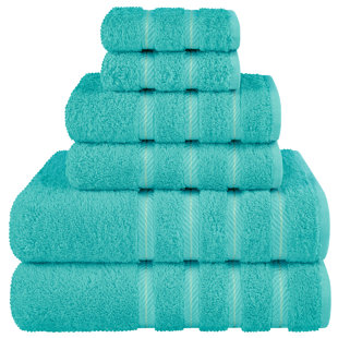 DKNY Quick Dry Cotton Towel Set - 2 Bath, 2 Hand, 2 Washcloths,  Seafoam : Home & Kitchen