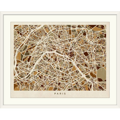 «Paris France Street Map» par Bellen, impression