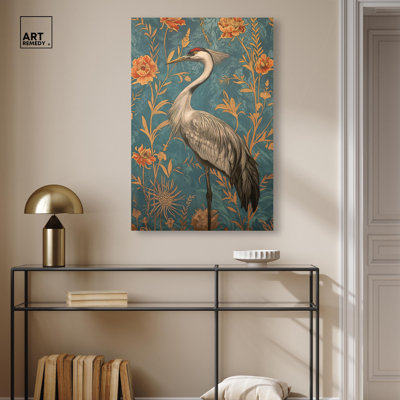 «Graceful Grus Gaze», toile élégante par Art Remedy