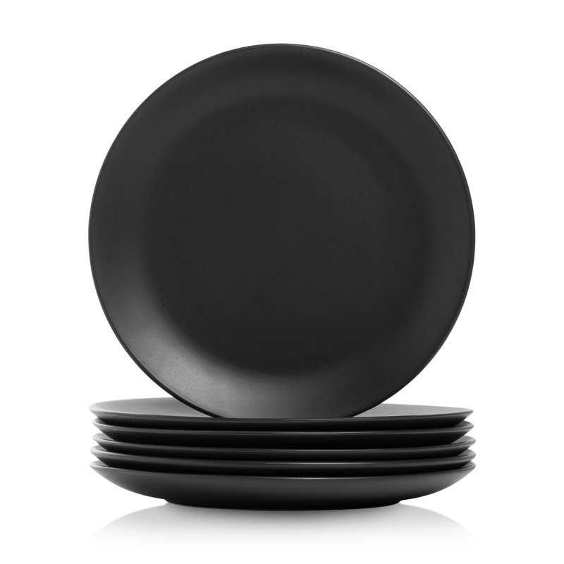 Wazee Matte 10.5" Dinner Plate, Black