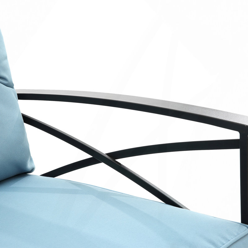 Ensemble de chaises berçantes d'extérieur pour 2 personnes avec table basse, ensemble de conversation pour patio 3 pièces