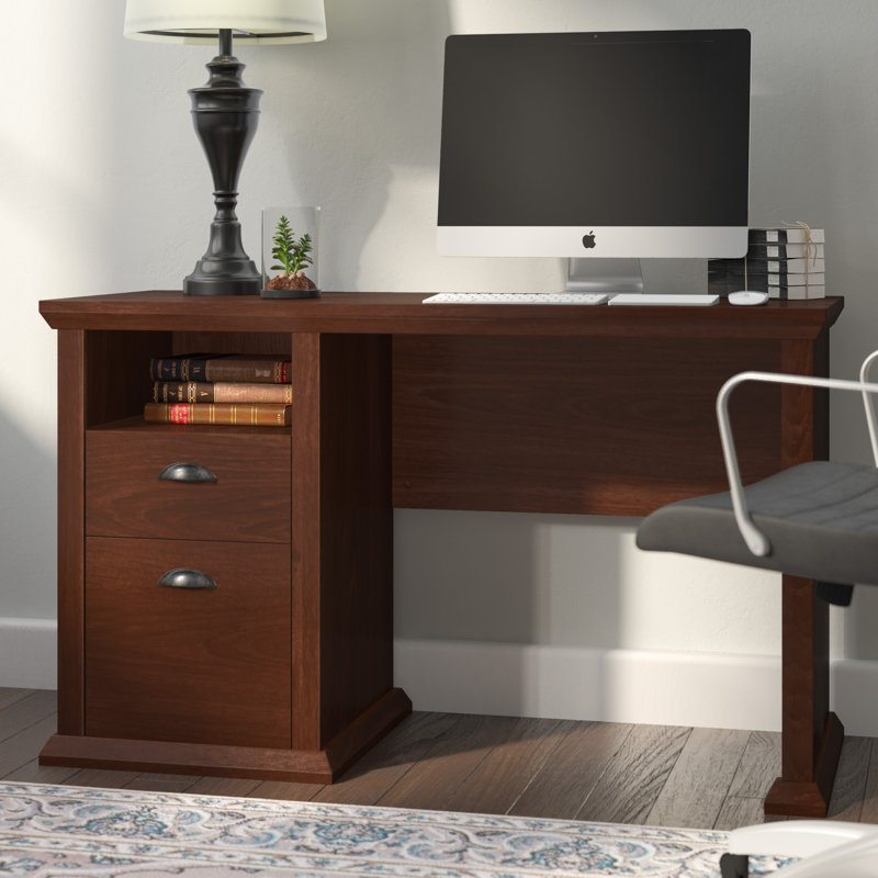 Ovia Computer Desk, Antique cherry