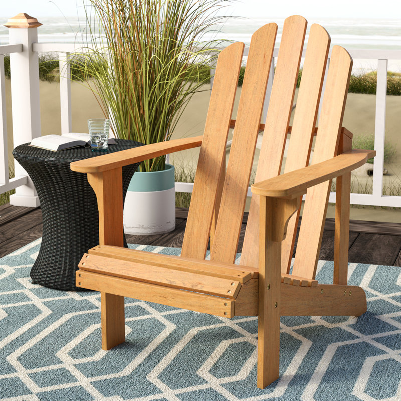Burgess Eucalyptus Outdoor Adirondack Chair, Teak
