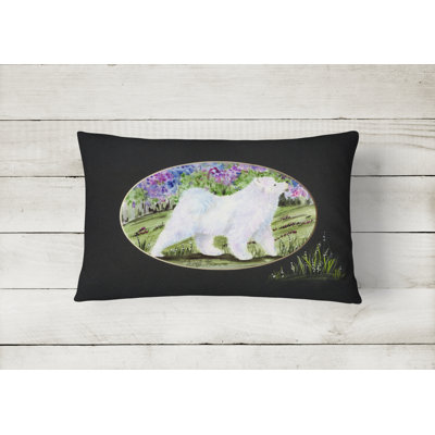 Samoyed Outdoor Reversible Throw Pillow