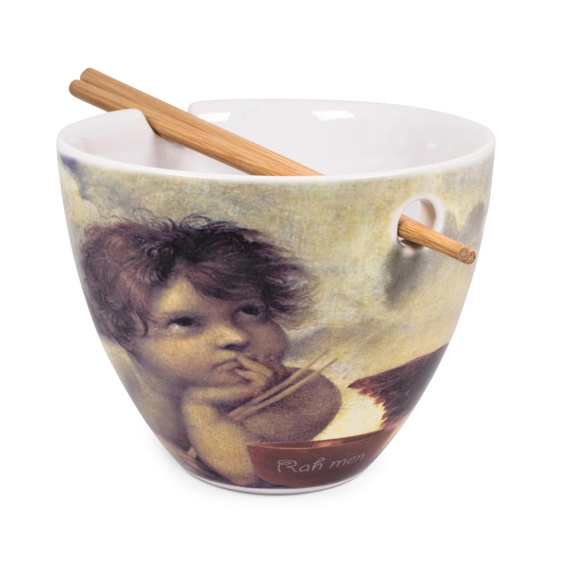 Service de vaisselle japonais Bowl Bop Cherub | Bol Ramen 16 onces, baguettes
