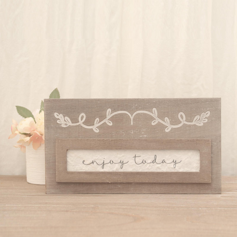 Plaque en bois Enjoy Today