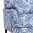 Upholstered Plants Navy Nailhead Trim Accent Chair with Throw Pillow and Solid Wood Legs-132266617