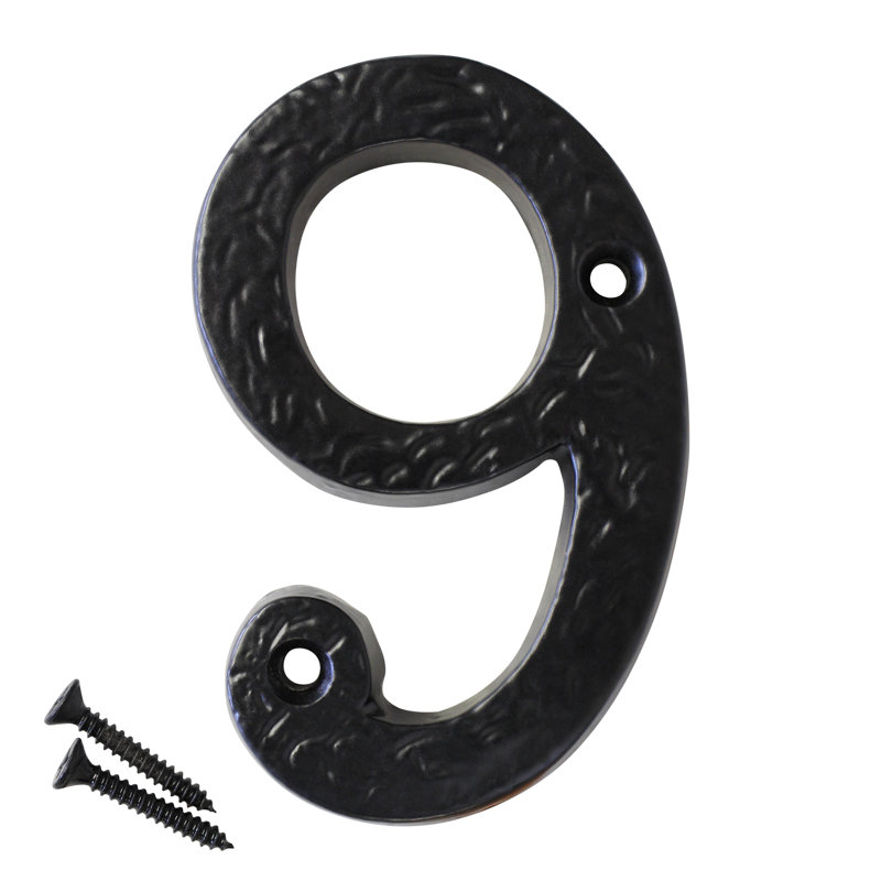Numéro de maison 3 po, 9, Noir
