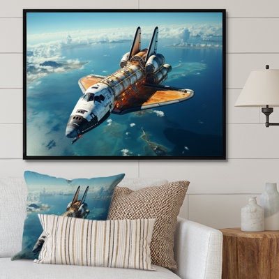 «Selig Space Shuttle Orbiting Earth I On», reproduction sur toile
