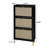 Rattan 3 Door Shoe Rack, Freestanding Modern Shoe Storage Cabinet, For Entryway-390374939