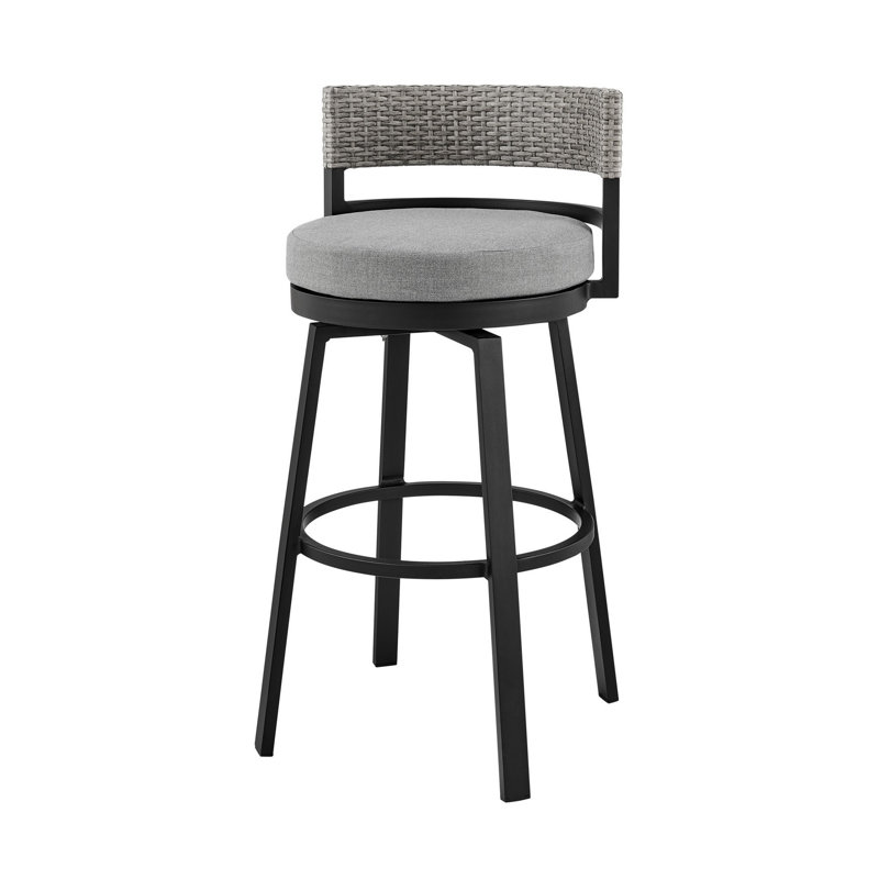 Chave Patio Stool with Cushion, Bar Stool (30" Seat Height)