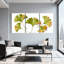 «Ginkgo Leaf», impression botanique sur toile, design inspiré de la nature minimaliste (ensemble de 3)-1758948423