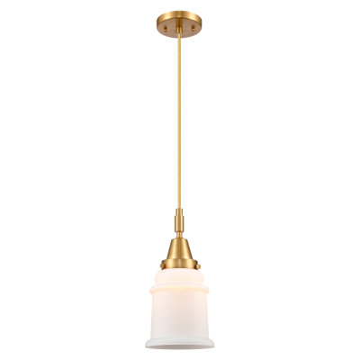 Downtown Urban - Caden Amiriya - 1 Light 6" Cord Hung Mini Pendant - Antique Brass Finish - Seedy Shade