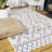 Boho Moroccan Ivory/Navy Indoor/Outdoor Rug-1677113068