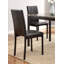 Ensemble de 4 chaises à structure en métal et siège en similicuir brun-2002158053