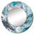 Silver Blue Dancing Colors - Abstract Marble Round Mirror Wall Decor_MTMIR61433-366028566