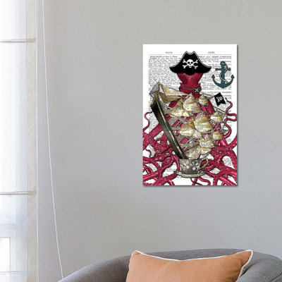 Pirate Octopus by In The Frame Shop - No Frame Gallery-Wrapped Canvas Giclée on Canvas