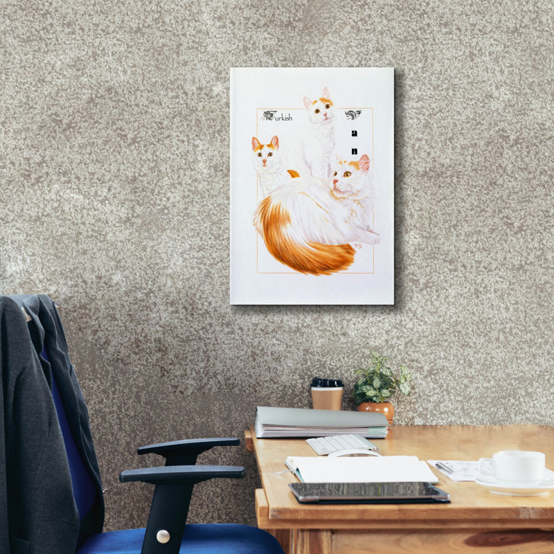 «Turkish Van» par Barbara Keith sur, H 26 po x l 18 po x P 0,75 po