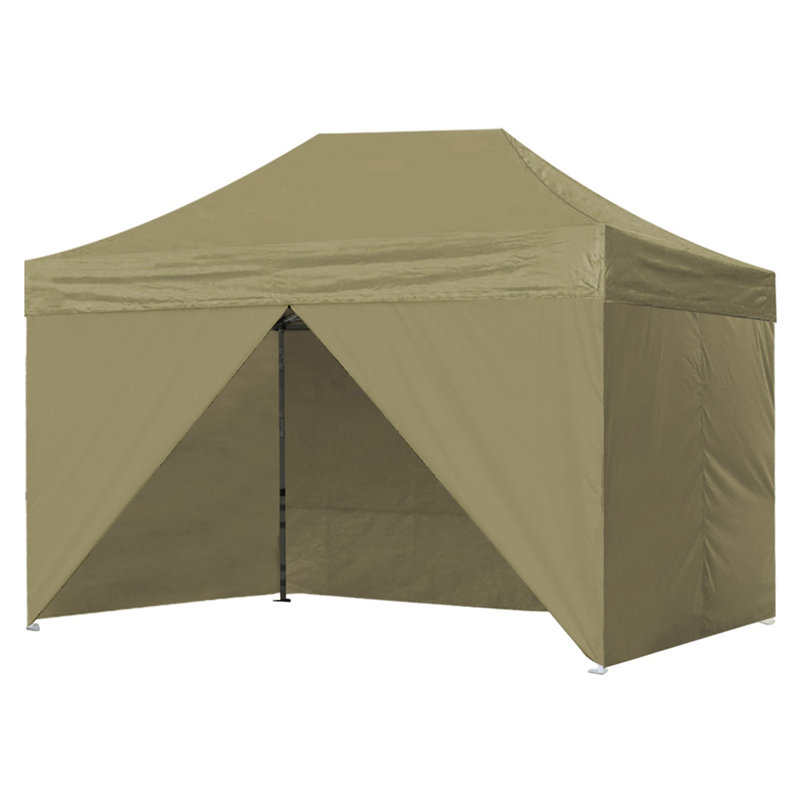 Auvent escamotable en acier Amber-Lee, 8 pi x 12 pi, Kaki